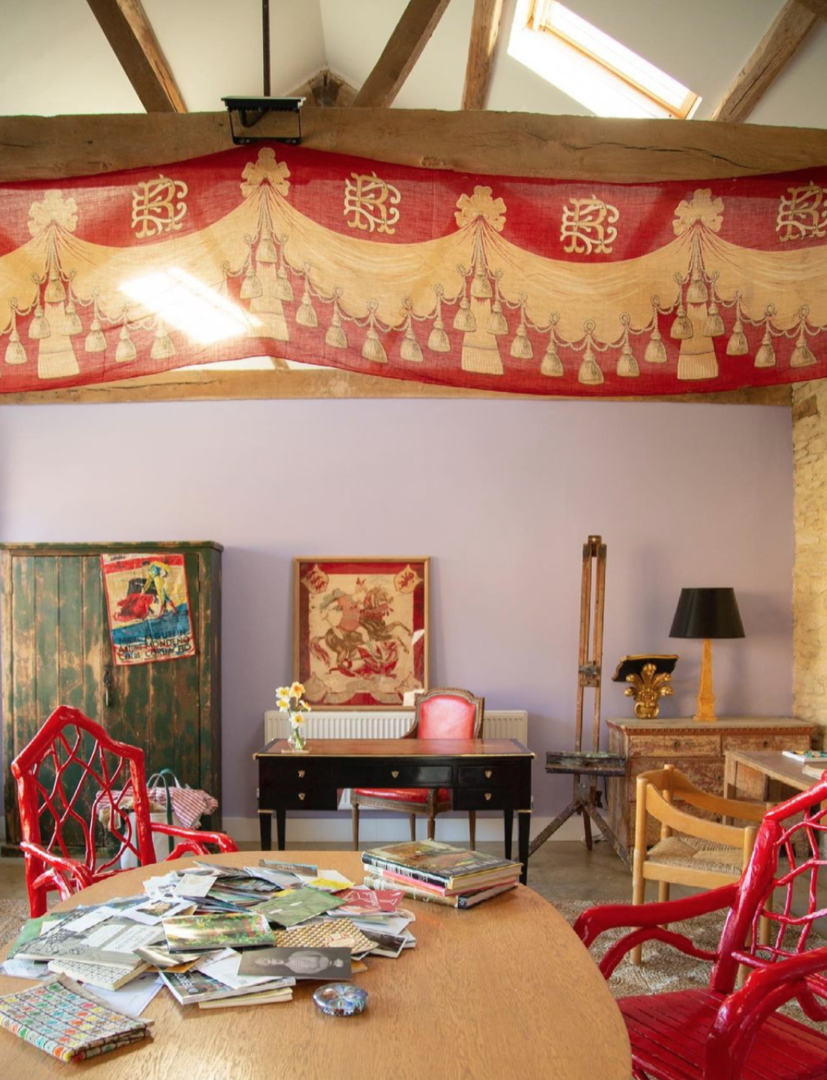 1 5 8 HO Studio, ceremonial banner from @tatesantiques, cabinet @reclaimedworld, redChairs @nowontheocean D&C @lukeedwardhall