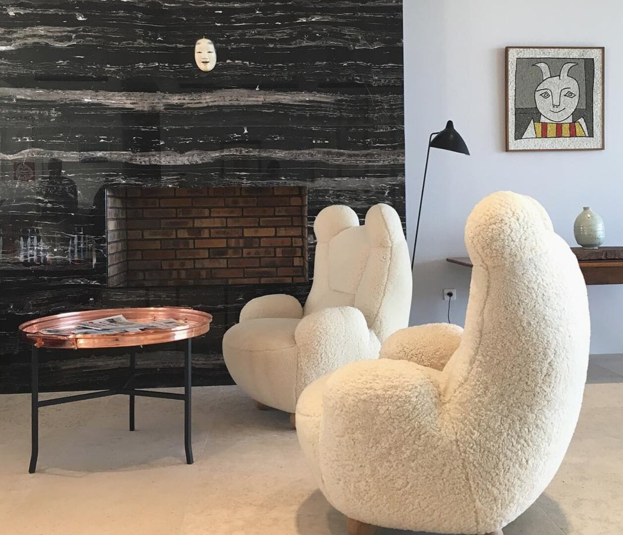 1 5 8 White Armchair Sheepskin Bear Armchairs D&C@pierreyovanovitch copy